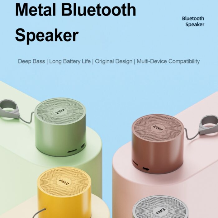EWA A129 Metal Mini Bluetooth Speaker, 5W Bass Radiator - Image 2