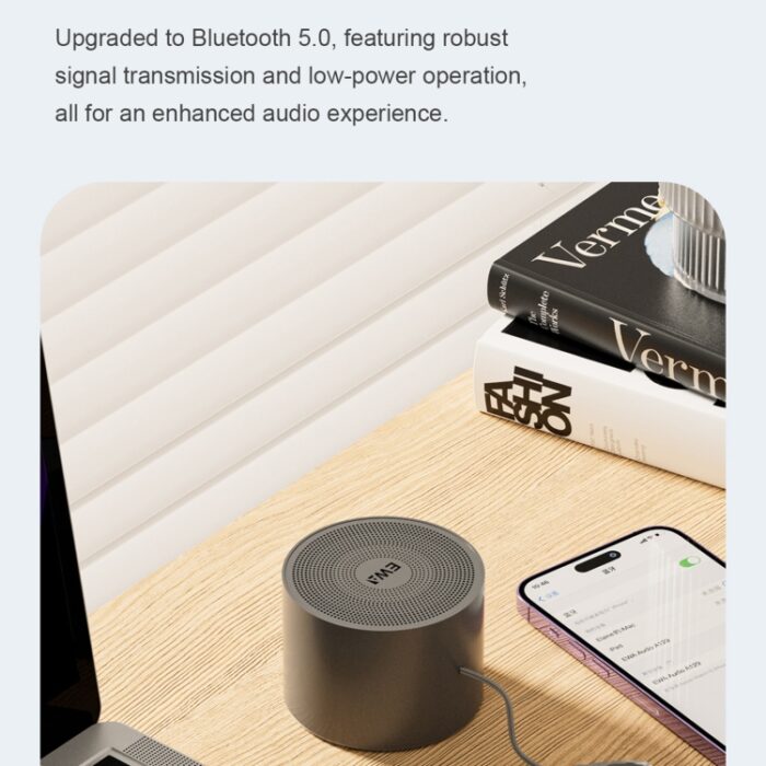 EWA A129 Metal Mini Bluetooth Speaker, 5W Bass Radiator - Image 4