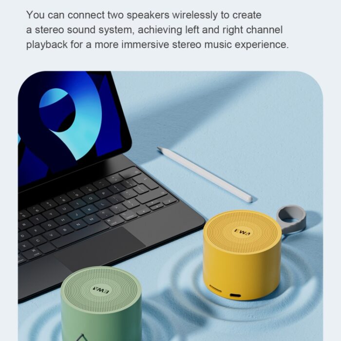 EWA A129 Metal Mini Bluetooth Speaker, 5W Bass Radiator - Image 6