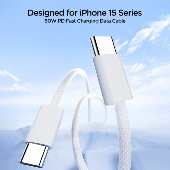 JOYROOM S-A45 60W USB-C to USB-C Braided Cable, 1 m - Image 3