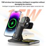 A80 3-in-1 15W Foldable Wireless Charger for Phone, Earbuds & Watch - Image 4