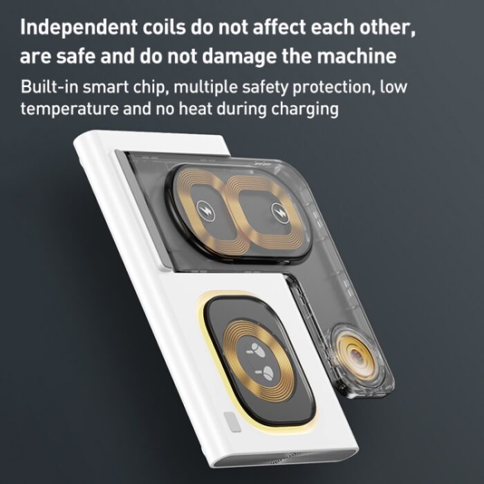 A80 3-in-1 15W Foldable Wireless Charger for Phone, Earbuds & Watch - Image 8
