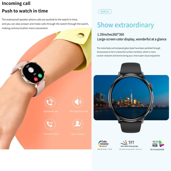 QS40 Bluetooth Calling Smartwatch, 1.39 inch, IP67, 5-7 Day Battery - Image 6