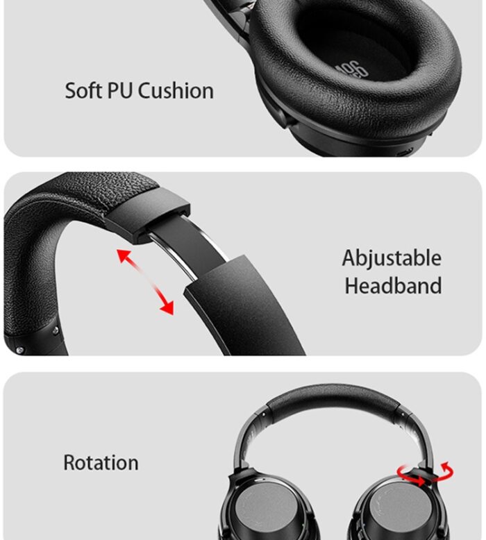A06 ANC Over-Ear Bluetooth Headphones, 18h Playback, Bluetooth 5.3 - Image 14