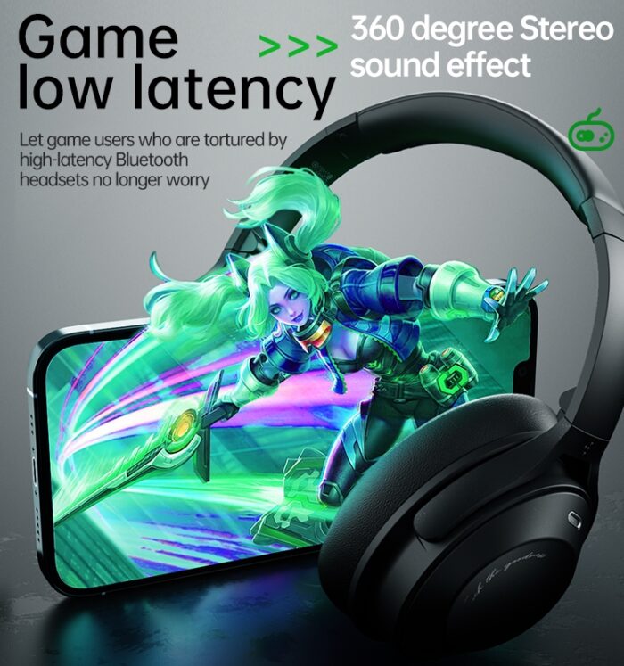 A06 ANC Over-Ear Bluetooth Headphones, 18h Playback, Bluetooth 5.3 - Image 7