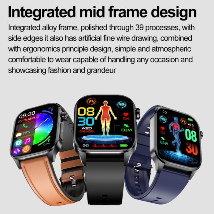 ET580 Sports Smartwatch, 2.04" AMOLED, Bluetooth Calling & ECG - Image 6