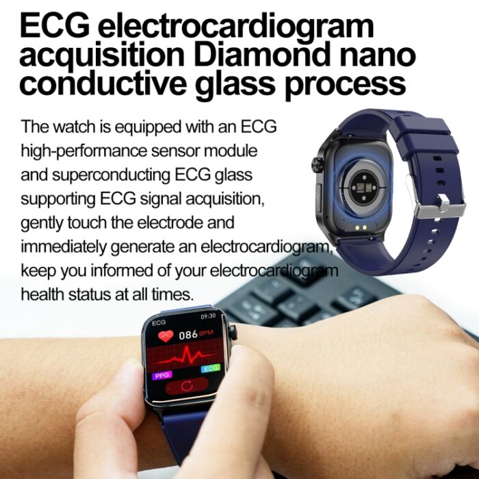 ET580 Sports Smartwatch, 2.04" AMOLED, Bluetooth Calling & ECG - Image 8