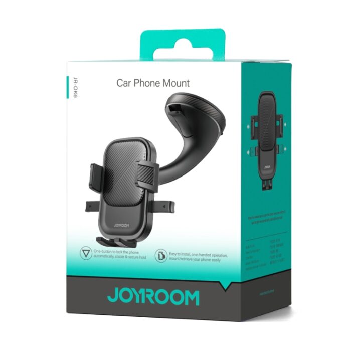 JOYROOM JR-OK6 Windscreen Car Phone Holder, One-Touch Lock, 4.7 to 6.8 inch - Image 7