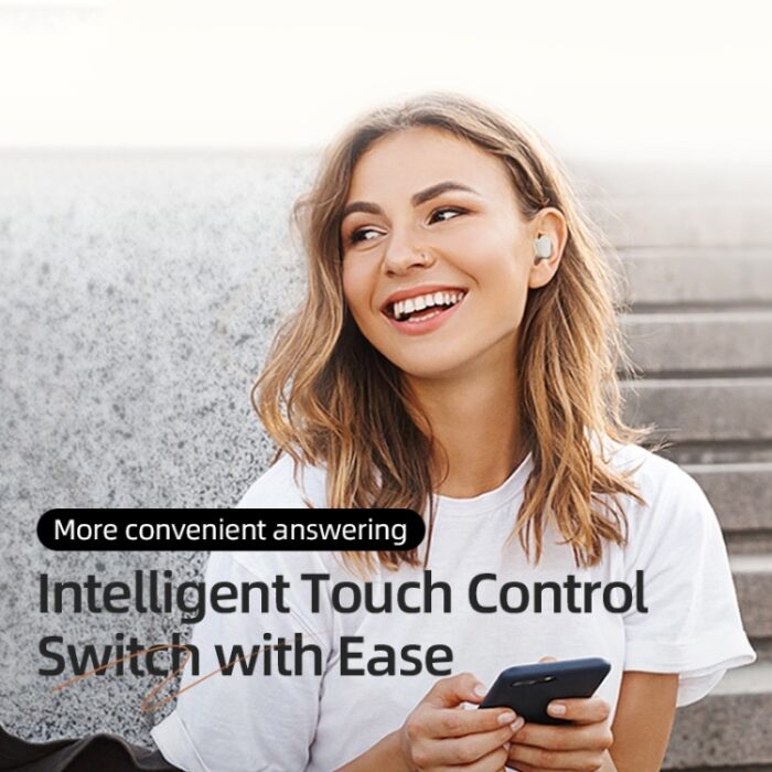 ROCK EB900 Semi-In-Ear Wireless Earbuds, Bluetooth 5.3, Touch Control - Image 4