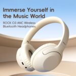 ROCK O3 ANC Over-Ear Bluetooth Headphones, Foldable, Bluetooth 5.2 - Image 2