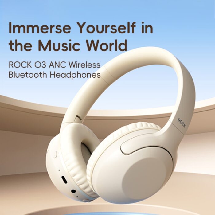 ROCK O3 ANC Over-Ear Bluetooth Headphones, Foldable, Bluetooth 5.2 - Image 2