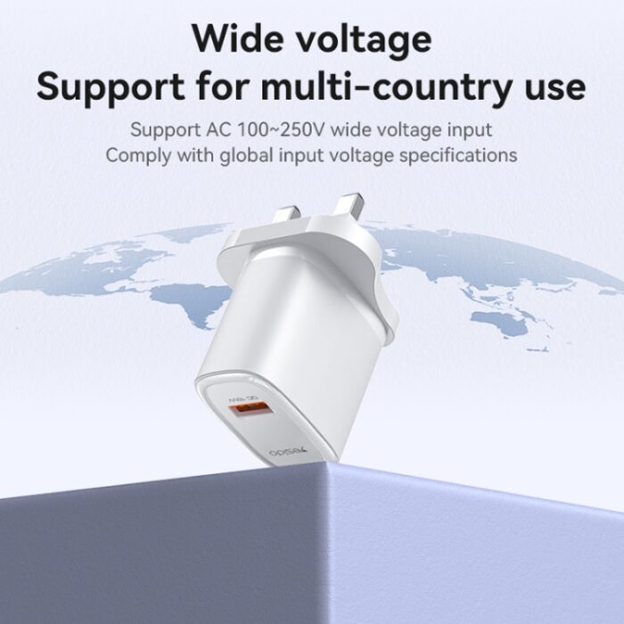 Yesido YC85 18W QC3.0 USB Fast Charger, UK Plug - Image 9