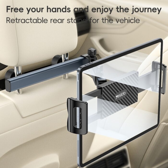 Yesido C294 Telescopic Car Backseat Tablet Holder, Aluminium - Image 2