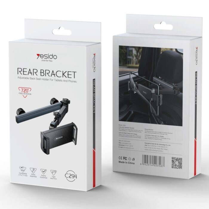Yesido C294 Telescopic Car Backseat Tablet Holder, Aluminium - Image 12