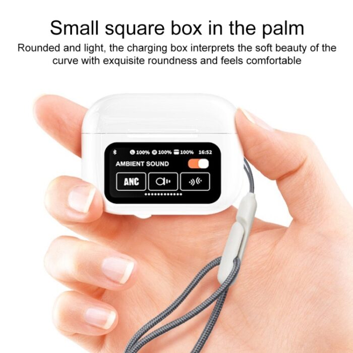 A9 Pro ANC Wireless Earbuds with Touch Screen Case, Bluetooth 5.4 - Image 2