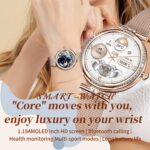 NX17 Pro AMOLED Smartwatch for Women, 1.19 inch, BT Calling, Cycle Tracking - Image 4