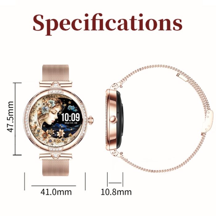 NX17 Pro AMOLED Smartwatch for Women, 1.19 inch, BT Calling, Cycle Tracking - Image 14