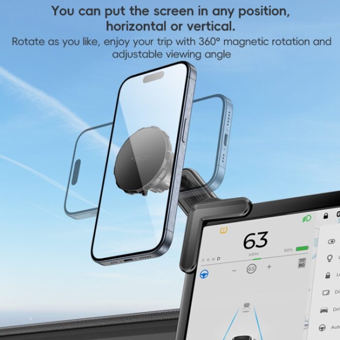 Yesido C212 Magnetic Car Phone Holder for Floating Screens, Clip-On - Image 9