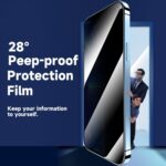 LK Easy-Install Privacy Tempered Glass for iPhone, 28-Degree - Image 2