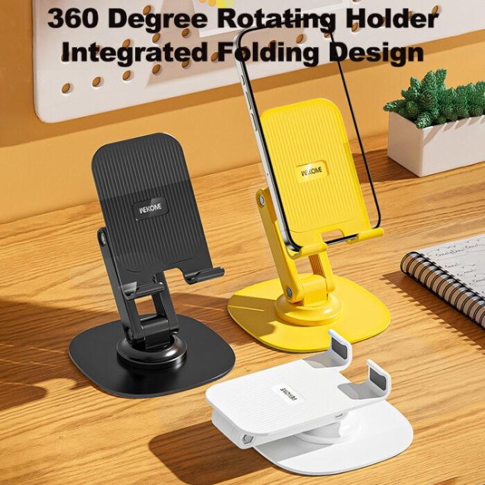 WEKOME WA-S103 Folding Rotating Desktop Phone Holder, Weighted Base - Image 2