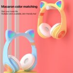 Cat Ear Wireless Bluetooth Headphones with LED Light & Mic - Image 3
