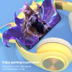 Cat Ear Wireless Bluetooth Headphones with LED Light & Mic - Image 5