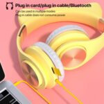 Cat Ear Wireless Bluetooth Headphones with LED Light & Mic - Image 7