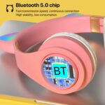 Cat Ear Wireless Bluetooth Headphones with LED Light & Mic - Image 8