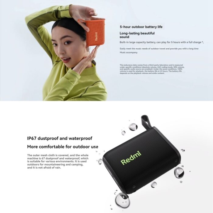 Xiaomi Redmi Portable Bluetooth Speaker, IP67 Waterproof, Strap - Image 7