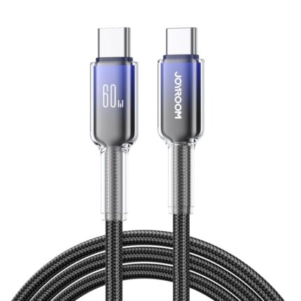 JOYROOM S-A42 Crystal Clear Braided Charging Cable, 1.2 m, up to 60W
