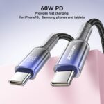 JOYROOM S-A42 Crystal Clear Braided Charging Cable, 1.2 m, up to 60W - Image 2