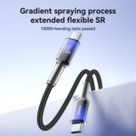 JOYROOM S-A42 Crystal Clear Braided Charging Cable, 1.2 m, up to 60W - Image 3