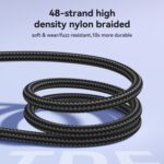 JOYROOM S-A42 Crystal Clear Braided Charging Cable, 1.2 m, up to 60W - Image 4
