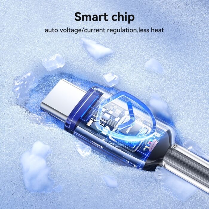 JOYROOM S-A42 Crystal Clear Braided Charging Cable, 1.2 m, up to 60W - Image 6