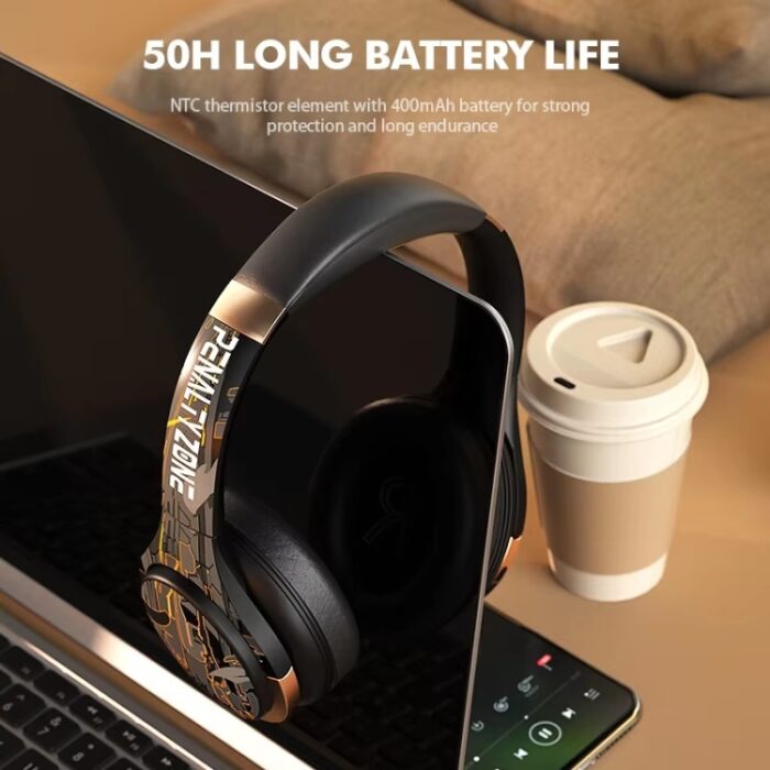 A6 ANC Wireless Gaming Headphones with Detachable Mic & Lights - Image 11
