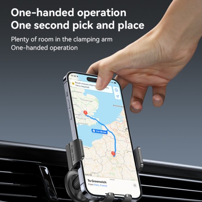 Yesido C251 Air Vent Car Phone Holder, Gravity Clamp, 4.8 to 7.2 inch - Image 2