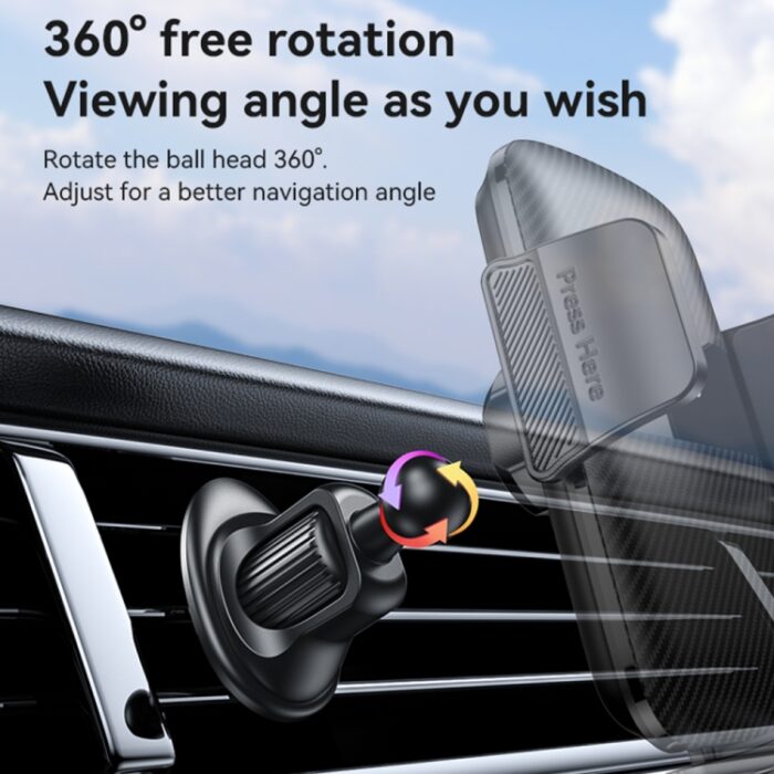 Yesido C251 Air Vent Car Phone Holder, Gravity Clamp, 4.8 to 7.2 inch - Image 5
