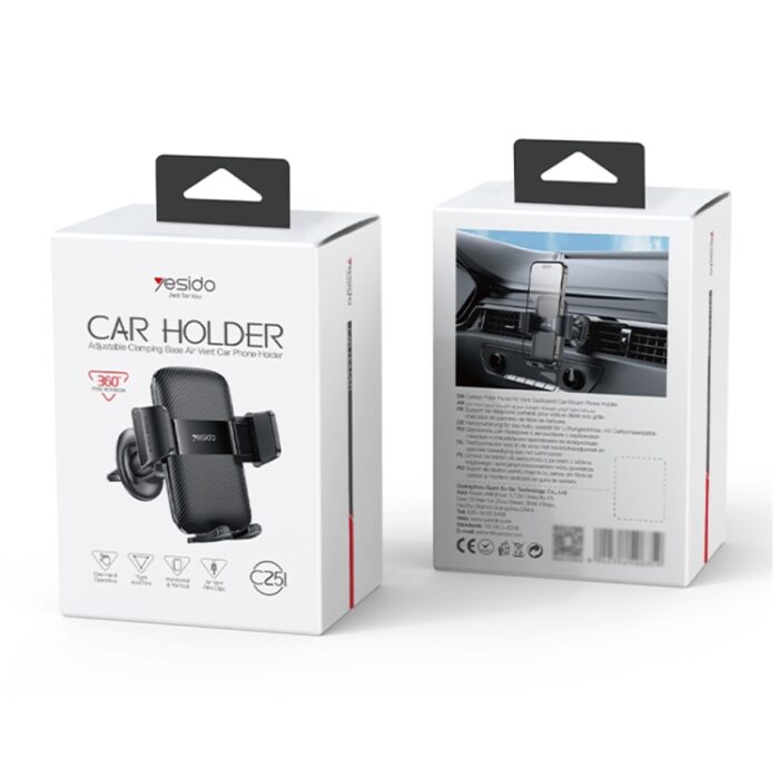 Yesido C251 Air Vent Car Phone Holder, Gravity Clamp, 4.8 to 7.2 inch - Image 8