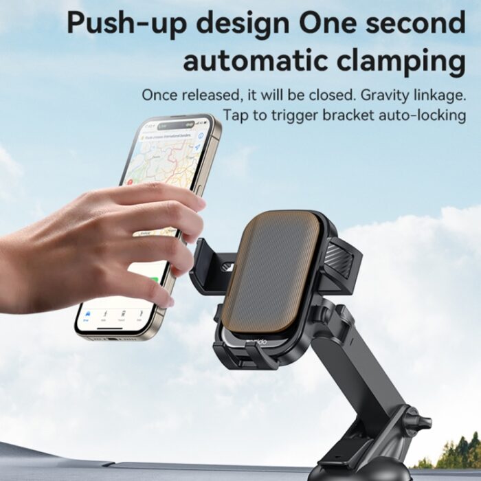 Yesido C267 Suction Cup Car Phone Holder, Gravity Clamp, Telescopic Arm - Image 2