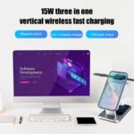 Y10 3-in-1 15W Magnetic Wireless Charger Stand, Zinc Alloy - Image 6