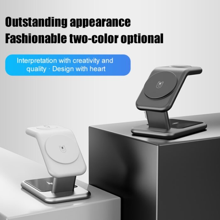 Y10 3-in-1 15W Magnetic Wireless Charger Stand, Zinc Alloy - Image 7