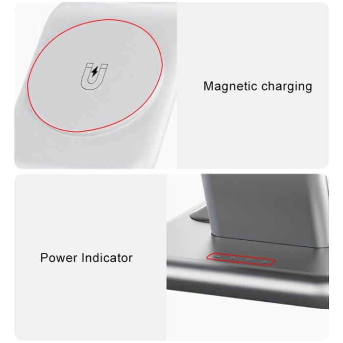 Y10 3-in-1 15W Magnetic Wireless Charger Stand, Zinc Alloy - Image 9