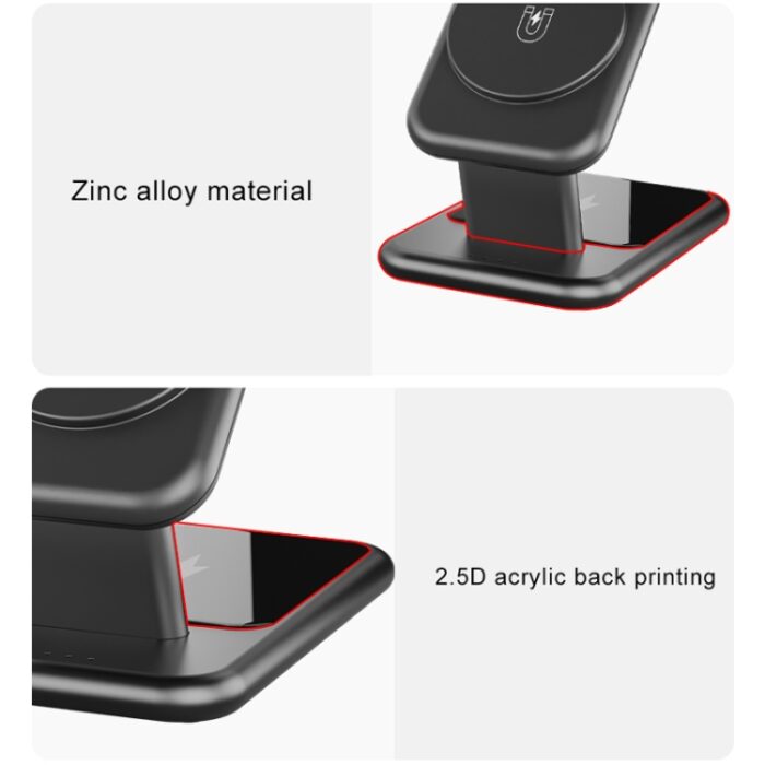 Y10 3-in-1 15W Magnetic Wireless Charger Stand, Zinc Alloy - Image 10