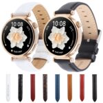 Leather Watch Strap with Silver Steel Buckle, 14mm to 22mm - Image 4