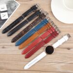 Leather Watch Strap with Silver Steel Buckle, 14mm to 22mm - Image 6