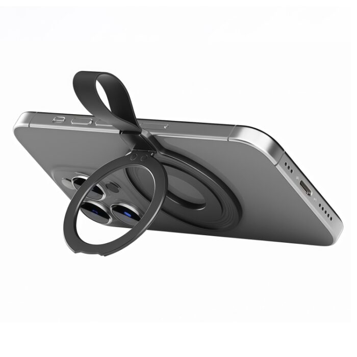 Metal MagSafe Ring Holder with Silicone Band, Double-Sided Magnetic - Image 3