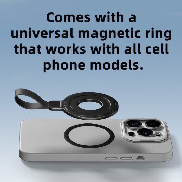 Metal MagSafe Ring Holder with Silicone Band, Double-Sided Magnetic - Image 8