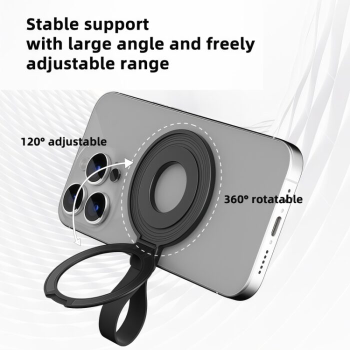 Metal MagSafe Ring Holder with Silicone Band, Double-Sided Magnetic - Image 10