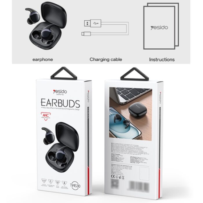 Yesido TWS30 ANC Wireless Earbuds, -35dB, Bluetooth 5.3 - Image 13