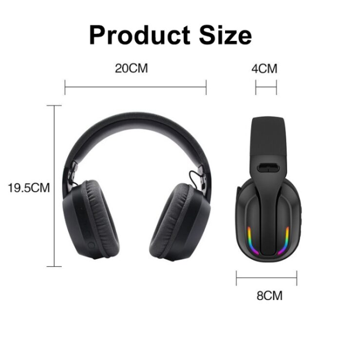 B500 RGB Wireless Gaming Headphones with Mic, Bluetooth 5.4 - Image 2